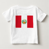 T-shirt Pour Bébé T-shirt bébé avec drapeau du Pérou (Dos)