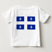 T-shirt Pour Bébé T-shirt bébé avec drapeau du Québec (Dos)