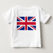 T-shirt Pour Bébé T-shirt bébé avec drapeau du Royaume-Uni (Dos)