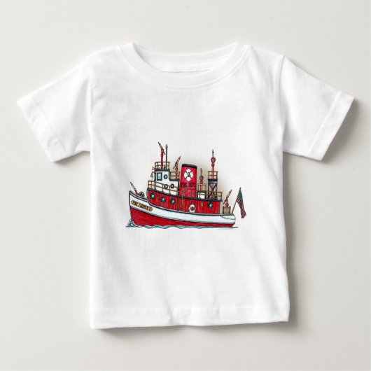 T-shirt Pour Bébé T-shirt bébé bateau feu (Devant)