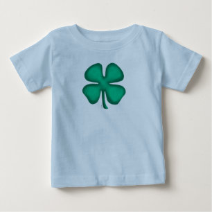 T-shirt Pour Bébé T-shirt bébé bleu Clé 4 feuilles Lucky irlandais