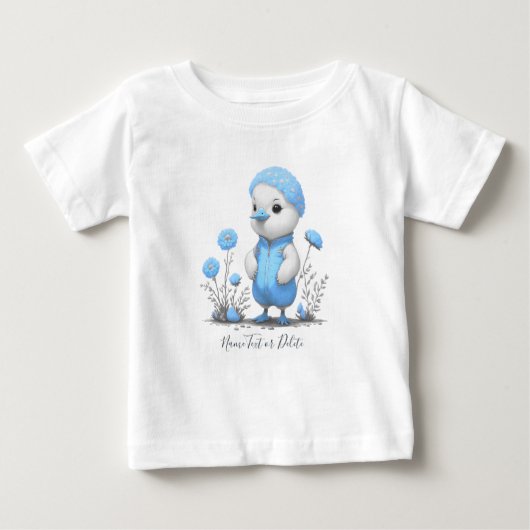T-shirt Pour Bébé T-Shirt Bébé Canard Bleu (Devant)