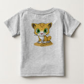 T-shirt Pour Bébé T-shirt bébé Chat Charmant | Imprimé Léopard Enfan (Dos)