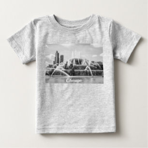 T-shirt Pour Bébé T-shirt bébé Chicago Buckingham Grayscale