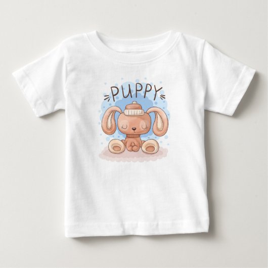 T-shirt Pour Bébé T-shirt bébé chiot mignon (Devant)
