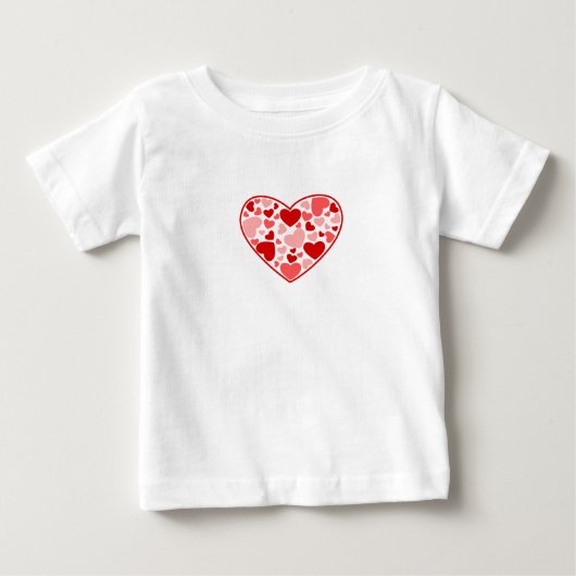 T-shirt Pour Bébé T-shirt bébé Coeurs Saint-Valentin (Devant)