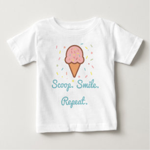 T-shirt Pour Bébé T-shirt bébé crème glacée - Scoop. Souriez. Recomm