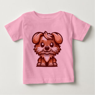 T-shirt Pour Bébé T-shirt bébé dessin animé de chiot mignon