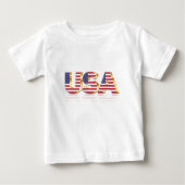 T-shirt Pour Bébé T-shirt bébé drapeau américain (Devant)