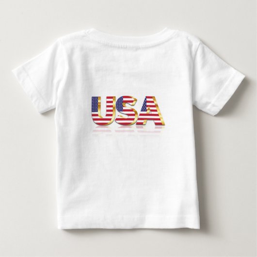T-shirt Pour Bébé T-shirt bébé drapeau américain (Dos)