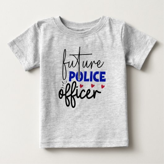 T-shirt Pour Bébé T-shirt bébé du futur policier (Devant)