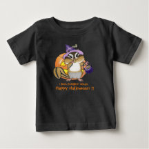 T-shirt bébé écureuil d'Halloween (Tamia)