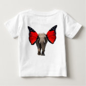 T-shirt Pour Bébé T-shirt bébé éléphant à ailes rouges (Dos)
