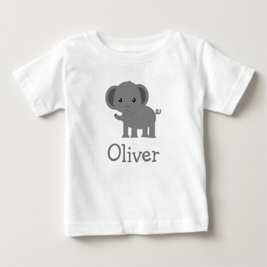T-shirt Pour Bébé T-shirt bébé éléphant mignon (Devant)