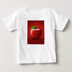 T-shirt Pour Bébé T-Shirt bébé en jersey fin avec logo de pomme roug