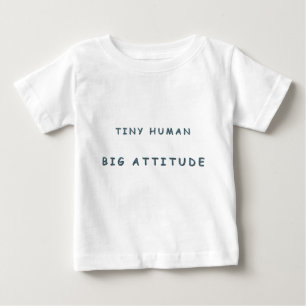 T-shirt Pour Bébé T-shirt bébé en jersey fin "Tiny Human Big Attitud