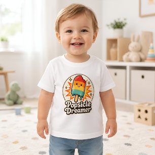 T-shirt Pour Bébé T-shirt bébé Enfant Rêveur de Popsicle Rétro