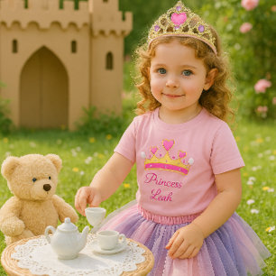 T-shirt Pour Bébé T-shirt bébé fille rose princesse mignonne