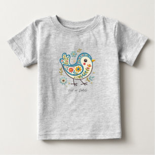 T-shirt Pour Bébé T-Shirt bébé Fleur de Bleu Bird