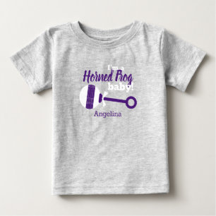 T-shirt Pour Bébé T-shirt bébé grenouille à cornes pourpre