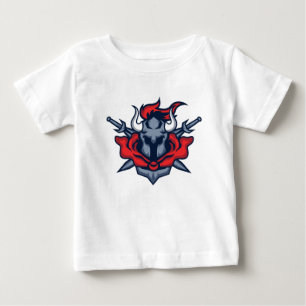T-shirt Pour Bébé T-shirt bébé guerrier taureau mignon 