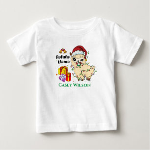T-shirt Pour Bébé T-Shirt Bébé Lama de Noël