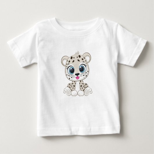 T-shirt Pour Bébé T-shirt bébé léopard mignon (Devant)