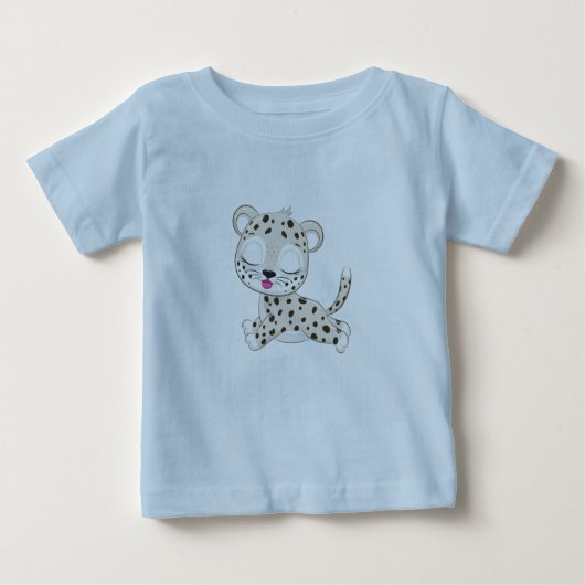 T-shirt Pour Bébé T-shirt bébé léopard mignon (Devant)