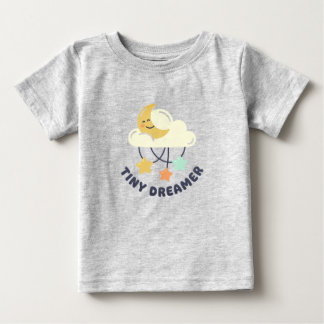 T-shirt Pour Bébé T-shirt Bébé Lune Dormante Mignon Petit Rêveur