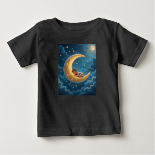 T-shirt Pour Bébé T-Shirt bébé lune endormie