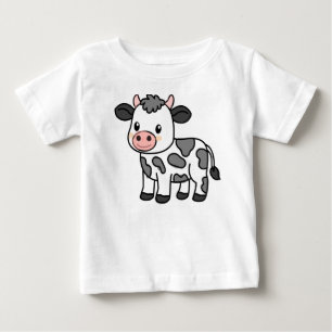 T-shirt Pour Bébé T-shirt bébé mignon avec une illustration de vache