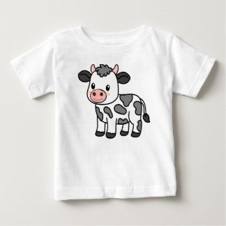 T-shirt Pour Bébé T-shirt bébé mignon avec une illustration de vache