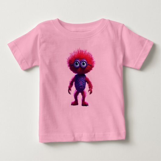 T-shirt Pour Bébé "T-shirt bébé monstre-germe rouge" (Devant)