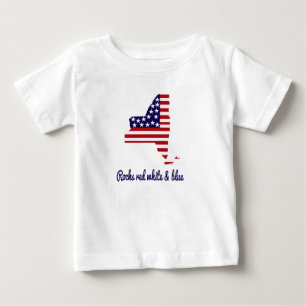 T-shirt Pour Bébé T-shirt bébé New York Rocks Red White & Blue