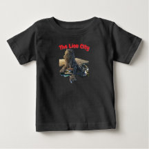 T-shirt bébé noir Merlion de Singapour La ville du