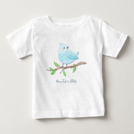 T-shirt Pour Bébé T-Shirt Bébé Oiseau Bleu (Devant)