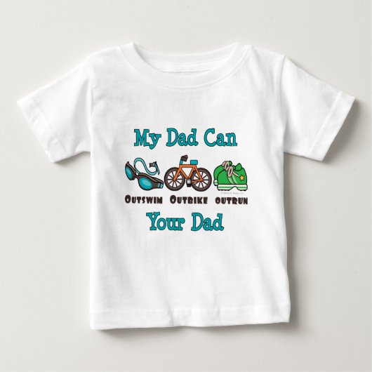 T-shirt Pour Bébé T-shirt bébé papa Triathlon (Devant)