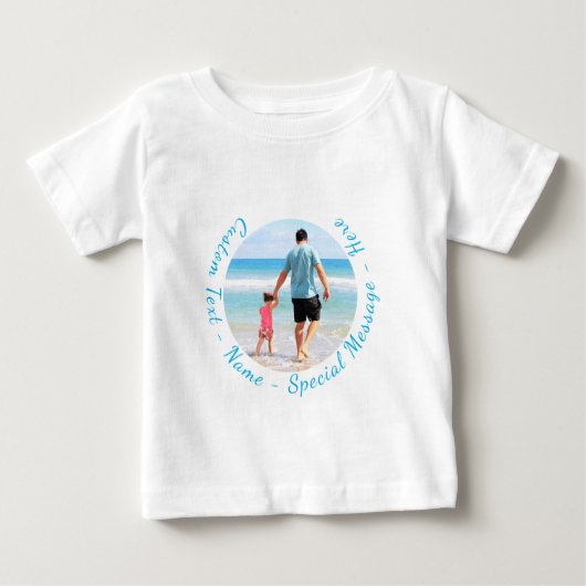 T-shirt Pour Bébé T-Shirt Bébé Personnalisé avec Votre Photo et Text (Devant)