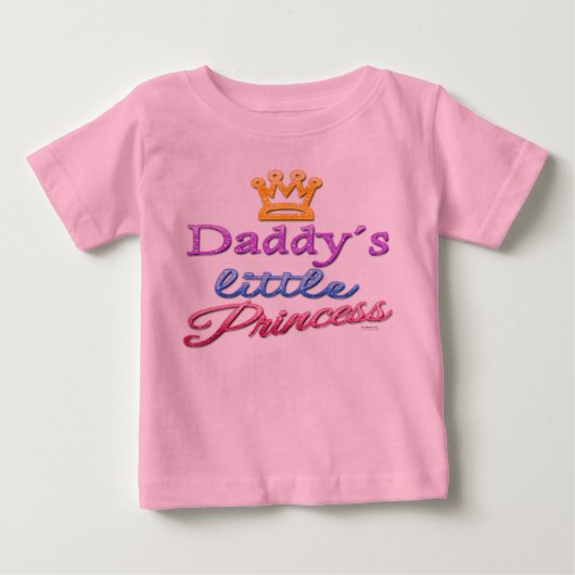 T-shirt Pour Bébé T-shirt bébé petite princesse de papa (Devant)