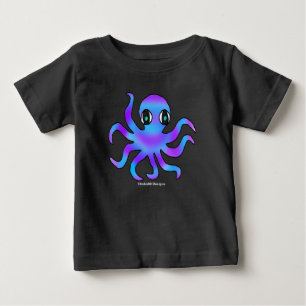 T-shirt Pour Bébé T-Shirt Bébé - Pieuvre Bleu Violet (vivid)