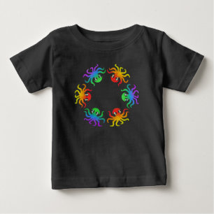T-shirt Pour Bébé T-Shirt Bébé - Pieuvre Dégradé (vivant)