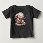T-shirt Pour Bébé T-Shirt bébé Rock Star Bunny (Devant)