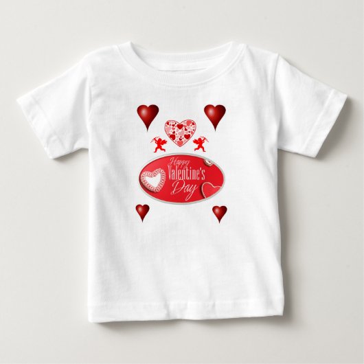 T-shirt Pour Bébé T-shirt bébé Saint Valentin (Devant)