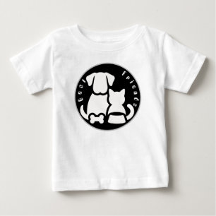 T-shirt Pour Bébé T-shirt bébé silhouette Meilleurs amis chien et ch