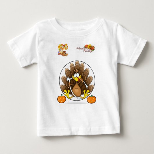 T-shirt Pour Bébé T-shirt bébé Thanksgiving (Devant)