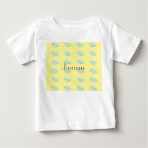 T-shirt Pour Bébé T-shirt bébé vintage bleu éléphants