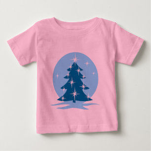 T-shirt Pour Bébé T-shirt Bleu Noël Bébé Vacances Classique Tee