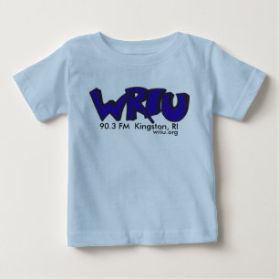 T-shirt Pour Bébé T-shirt classique de bébé de logo de WRIU (bleu)