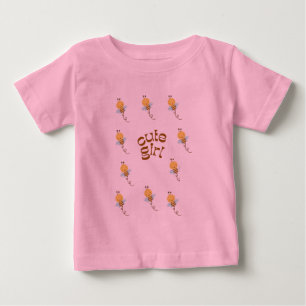 T-shirt Pour Bébé T-shirt "Cute Girl" avec bébé abeille à miel