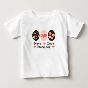 T-shirt Pour Bébé T-shirt de bébé de pharmacie d'amour de paix